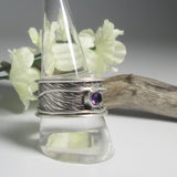 Spin Me Round Meditation Amethyst  Sterling Silver Ring