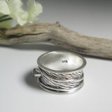 Spin Me Round Meditation Amethyst  Sterling Silver Ring