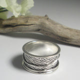 Spin Me Round Meditation Amethyst  Sterling Silver Ring