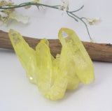 Yellow Aura Quartz Cluster