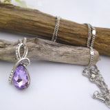 Amethyst Topaz Drop Necklace