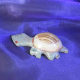 White Calcite & Aragonite Turtle Totem