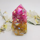 Rainbow Aura Quartz Cluster
