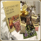 Mabon Gemstone, Resin, Herbal Pendulum Set