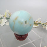 Caribbean Blue Calcite Sphere & Stand