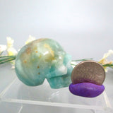Caribbean Blue Calcite Skull