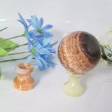 Green Onyx Sphere Stand