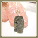 Believe & You Will Achieve Rough Astrophyllite Sterling Silver Pendant & Chain