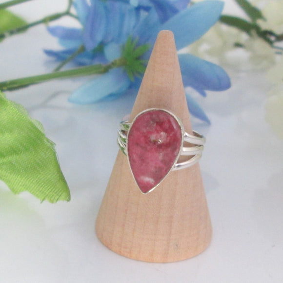 Pink Thulite Sterling Silver Ring