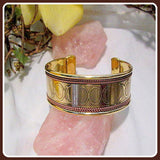 Triple Moon Copper & Brass Bracelet
