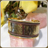 Celtic Knot Copper & Brass Cuff Bracelet