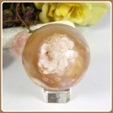 Flower Agate Sphere & Stand