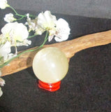 Honey Calcite Sphere & Stand