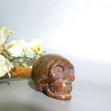 Bamboo Leaf Jasper Skull