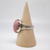 Pink Opal Sterling Silver Ring