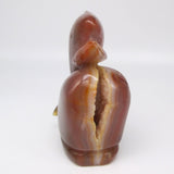 Carnelian Dolphin with Druzy