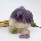 Chevron Amethyst Point Cluster Skull