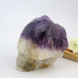 Chevron Amethyst Point Cluster Skull
