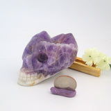 Chevron Amethyst Point Cluster Skull