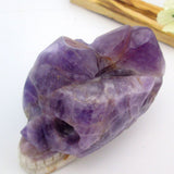 Chevron Amethyst Point Cluster Skull