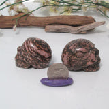 Rhodonite Skull