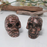 Rhodonite Skull