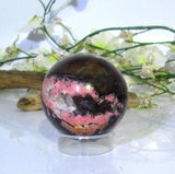 Rhodonite Sphere & Stand