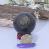 Golden Sheen Obsidian Sphere & Stand