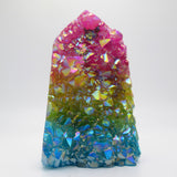 Rainbow Aura Quartz Cluster