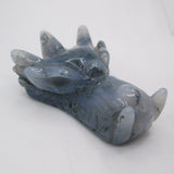 Moss Agate Dragon Head