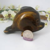 Tigers Eye Dolphin Totem
