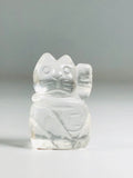 Maneki Neko "Clarity & Wisdom" Clear Quartz Money Cat