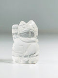 Maneki Neko "Clarity & Wisdom" Clear Quartz Money Cat