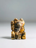 Maneki Neko "Grounding" Crazy Lace Agate Money Cat