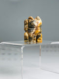 Maneki Neko "Grounding" Crazy Lace Agate Money Cat