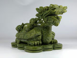 Jade Lucky Carved Dragon Turtle