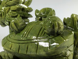Jade Lucky Carved Dragon Turtle