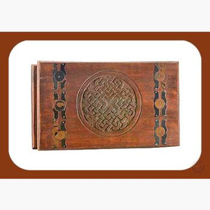 Celtic Knot Wooden Chest Mystical Moons