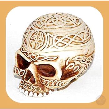 Celtic Skull Vessel Box Mystical Moons