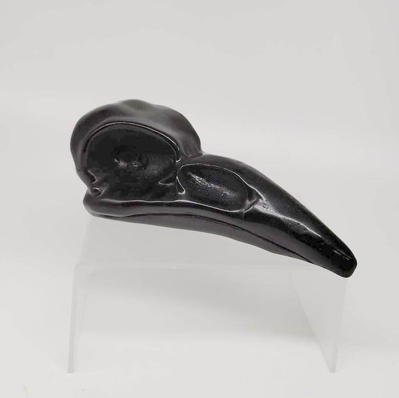 Black Obsidian Raven Head