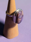 Charoite Sterling Silver Ring 6.5