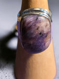 Charoite Sterling Silver Ring 6.5