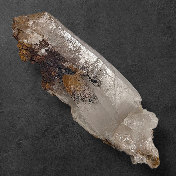 Quartz with Iron, Limonite, Calcite & Goethite