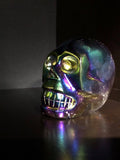 “The Stone of Universal Light” Titanium Flame Aura Skull