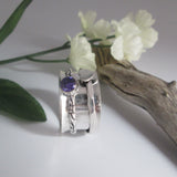 Spin Me Round Meditation Amethyst  Sterling Silver Ring