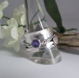 Spin Me Round Meditation Amethyst  Sterling Silver Ring