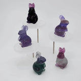 Purple Fluorite Bunnies