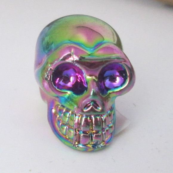 Titanium Flame Aura Skull