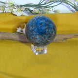 Blue Apatite Sphere & Stand