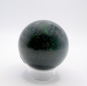 Green Goldstone Sphere & Stand